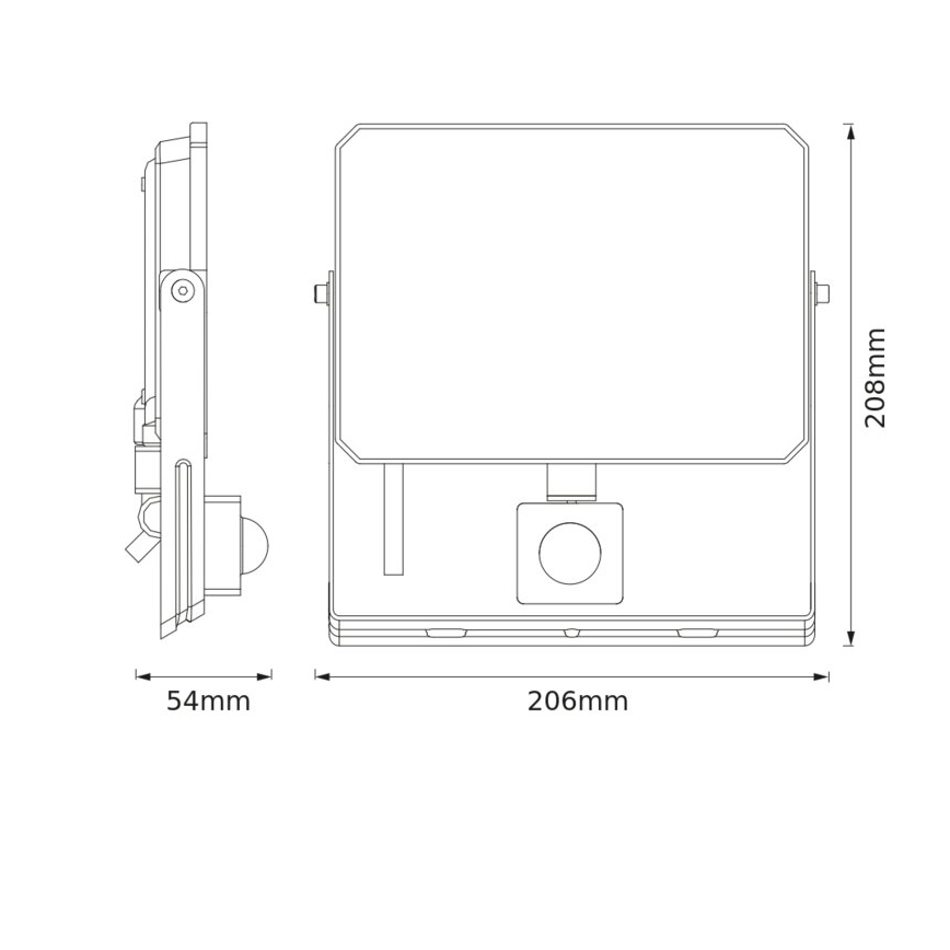 Osram - Reflector LED con sensor de movimiento y de crepúsculo FLOODLIGHT LED/50W/230V 3000K IP65 negro