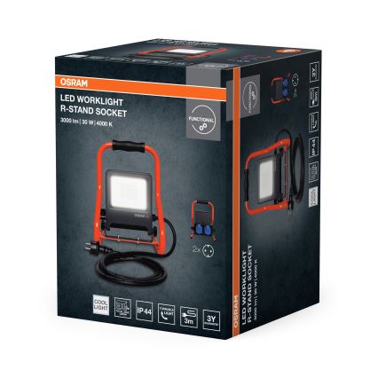 Osram - Proyector LED con soporte R-STAND LED/30W/230V 4000K P44 naranja