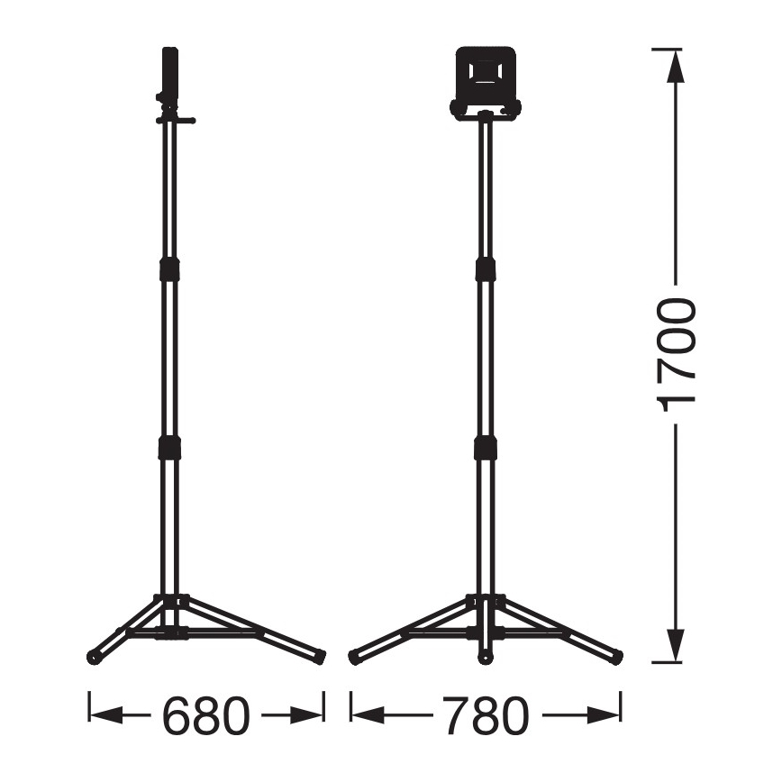 Osram - Proyector LED con trípode TRIPOD LED/20W/230V 4000K IP65 naranja