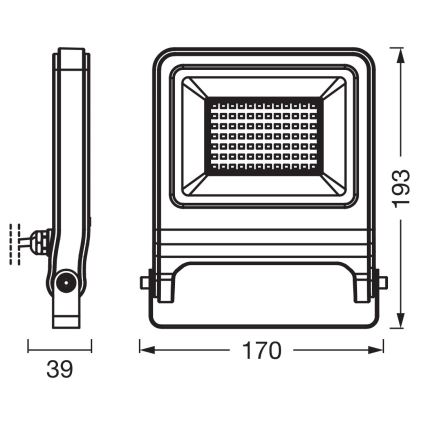 Osram - Proyector LED ENDURA LED/50W/230V 3000K IP65