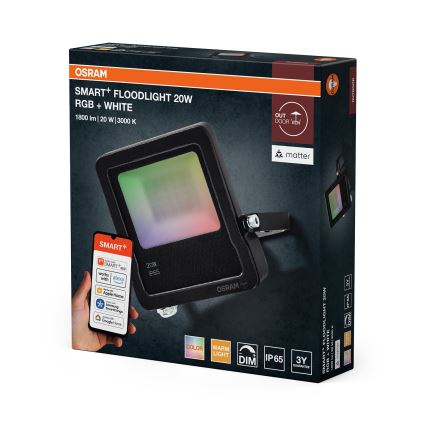 Osram - Foco LED RGBW regulable SMART+ FLOODLIGHT LED/20W/230V IP65 Wi-Fi