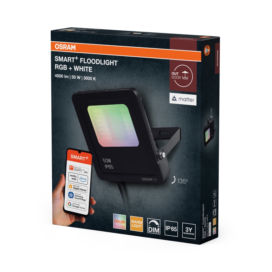Osram - Reflector LED RGBW regulable SMART+ FLOODLIGHT LED/50W/230V IP65 Wi-Fi