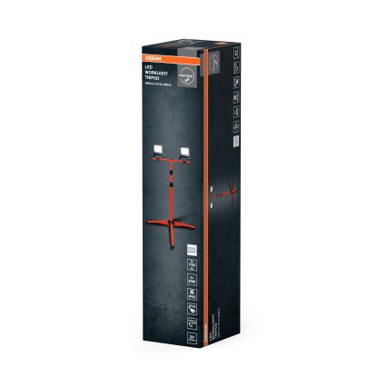 Osram - Proyector LED con soporte TRIPOD 2xLED/20W/230V 4000K IP65 naranja/antracita