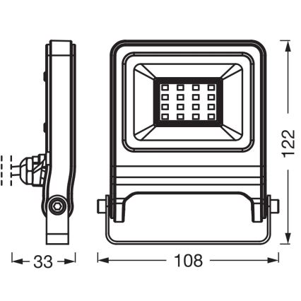 Osram - Reflector LED ENDURA LED/10W/230V 3000K IP65