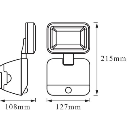 Osram - Reflector mural LED para exteriores con sensor BATTERY LED/4W/4xD IP54