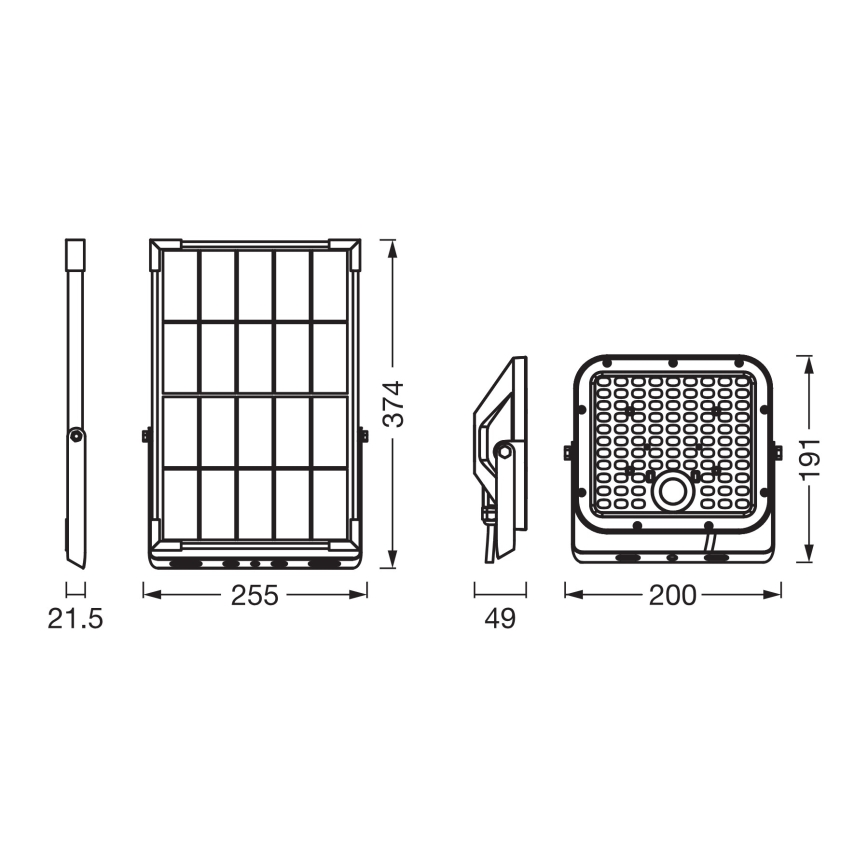Osram - Reflector solar LED regulable con sensor ENDURA LED/30W/6,4V 4000K IP65 negro + mando a distancia