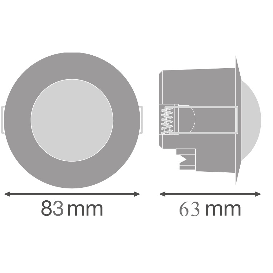Osram - Sensor de movimiento empotrable para techo 360° FLUSH 230V blanco