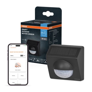 Osram - Sensor de movimiento solar para exterior SMART+ 3,7 V, antracita, IP65, Wi-Fi, 800 mAh