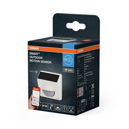 Osram - Sensor solar de movimiento para exterior SMART+ 3,7V blanco IP65 Wi-Fi 800 mAh