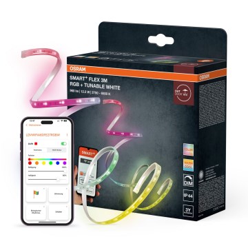 Osram - Tira LED exterior regulable RGB+TW SMART+ FLEX 3m LED/12,5W/230V 2700-6500K IP44 Wi-Fi