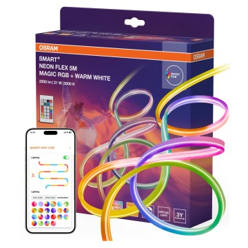 Osram - Tira LED exterior regulable RGBW SMART+ MAGIC 5m LED/21W/230V IP44 Wi-Fi + mando a distancia