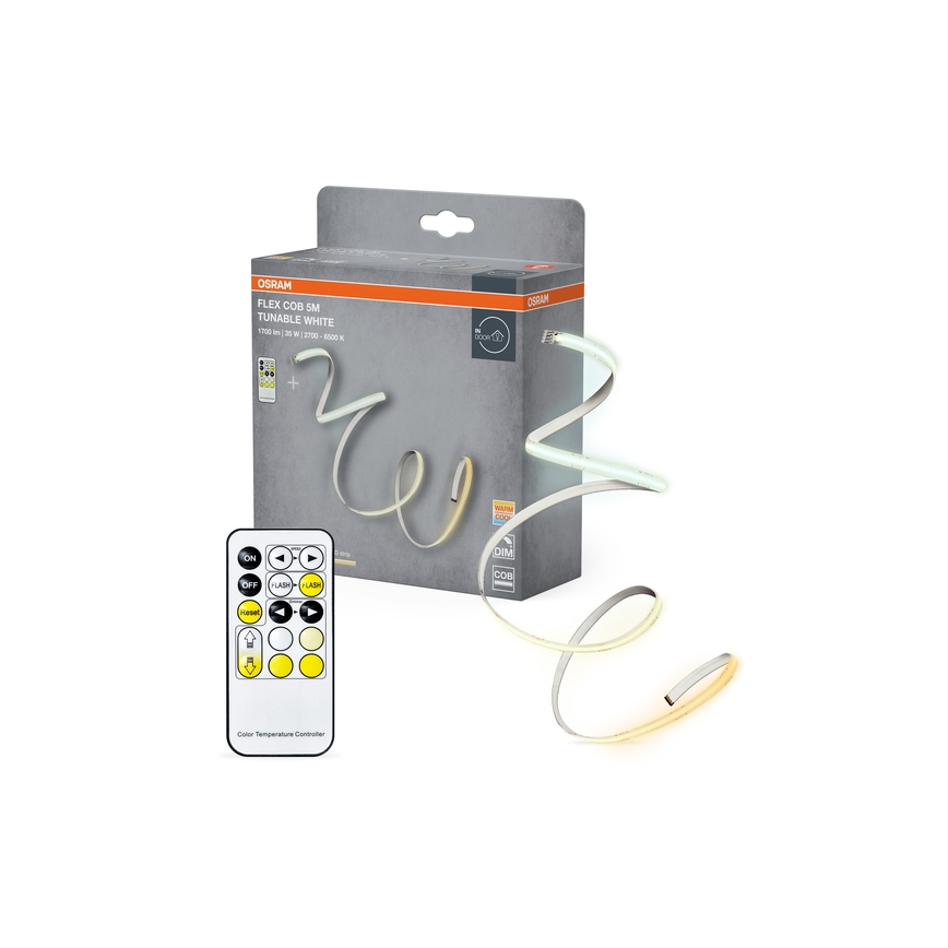Osram - Tira LED regulable FLEX COB 5m LED/35W/230V 2700-6500K + mando a distancia