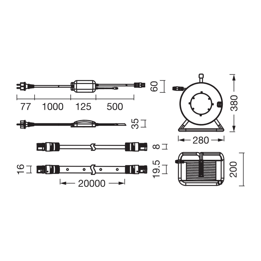 Osram - LED RGB tira LED regulable para exteriores FLEX 20m LED/135W/230V IP65 + mando a distancia