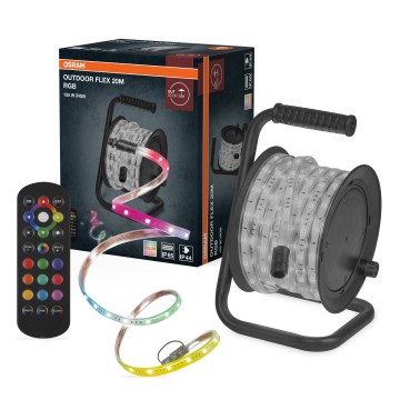 Osram - Tira LED RGB regulable para exterior FLEX 20m LED/135W/230V IP65 + mando a distancia