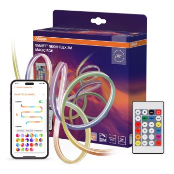 Osram - Tira LED RGB regulable para exterior SMART+ MAGIC 3m LED/15W/230V IP44 Wi-Fi+ con mando a distancia