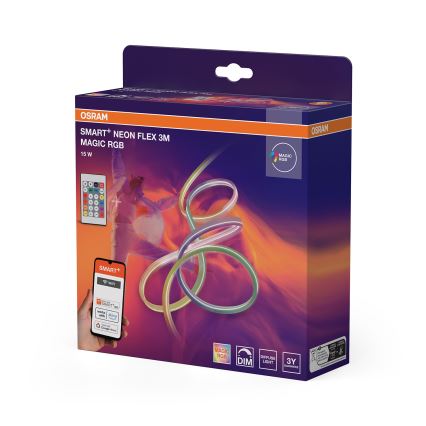 Osram - Tira LED RGB regulable para exterior SMART+ MAGIC 3m LED/15W/230V IP44 Wi-Fi+ con mando a distancia