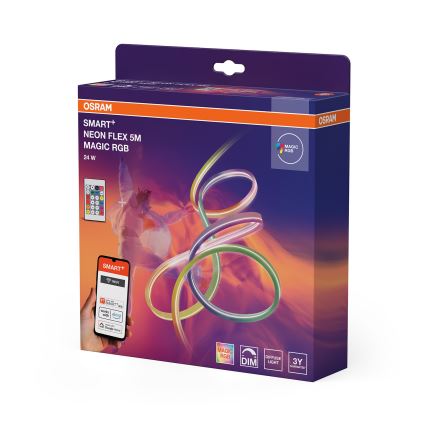 Osram - Tira LED RGB regulable para exterior SMART+ MAGIC 5m LED/24W/230V IP44 Wi-Fi+ mando a distancia