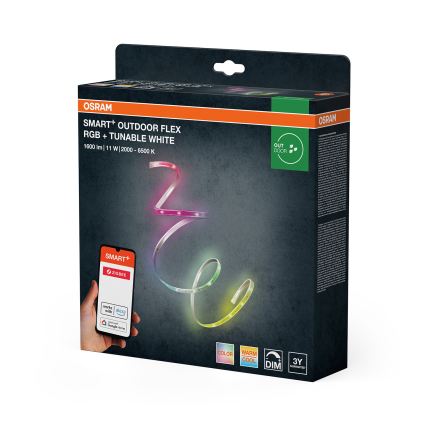 Osram - Tira LED exterior regulable RGB+TW SMART+ FLEX 5m LED/11W/230V 2000-6500K IP65