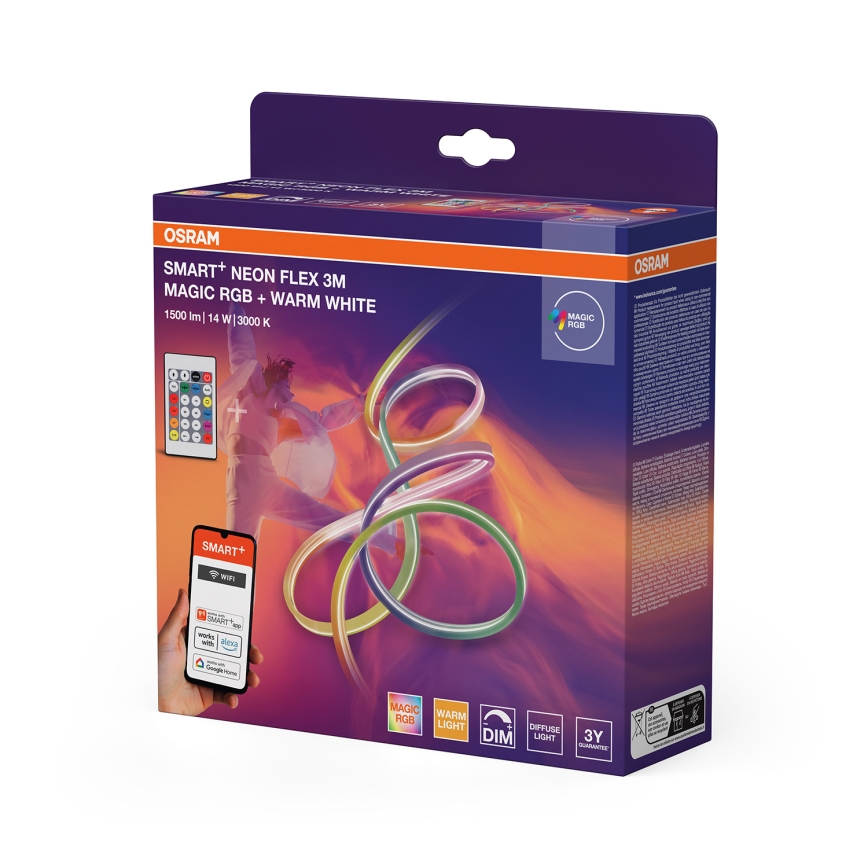 Osram - Tira LED RGBW regulable para exterior SMART+ MAGIC 3 m LED/14W/230V IP44 Wi-Fi + mando a distancia