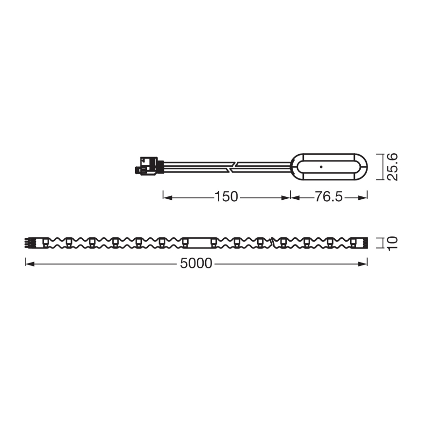 Osram - Tira LED RGBW regulable FLEX 5m LED/10W/230V + control remoto