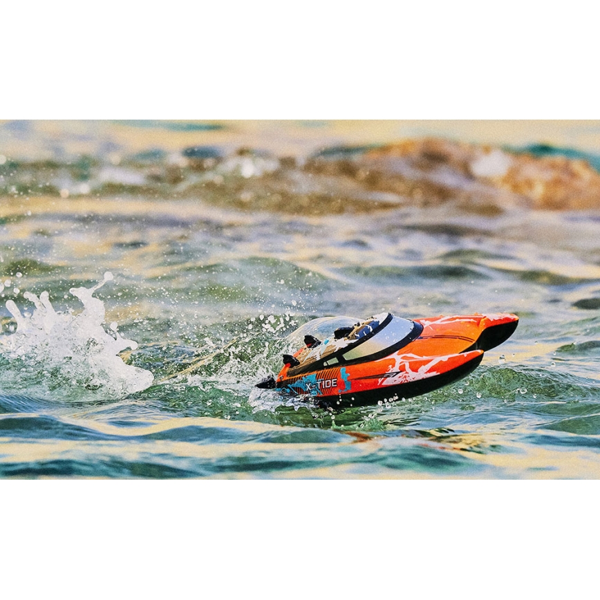 Overmax - Barco RC teledirigido X-TIDE 2400 mAh negro/naranja