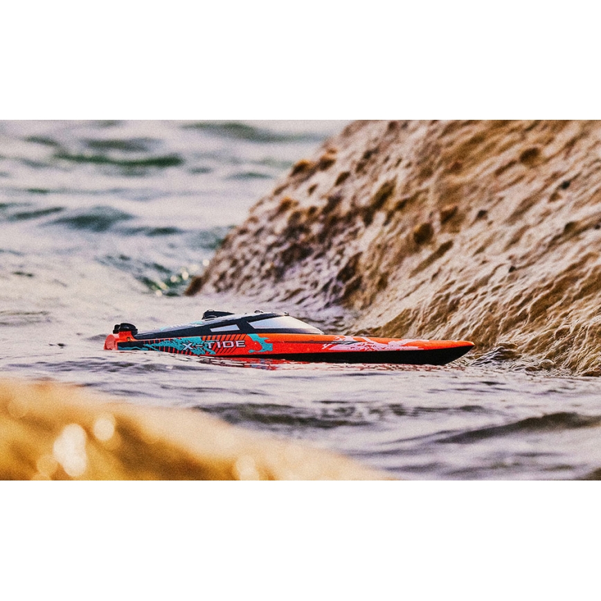 Overmax - Barco RC teledirigido X-TIDE 2400 mAh negro/naranja