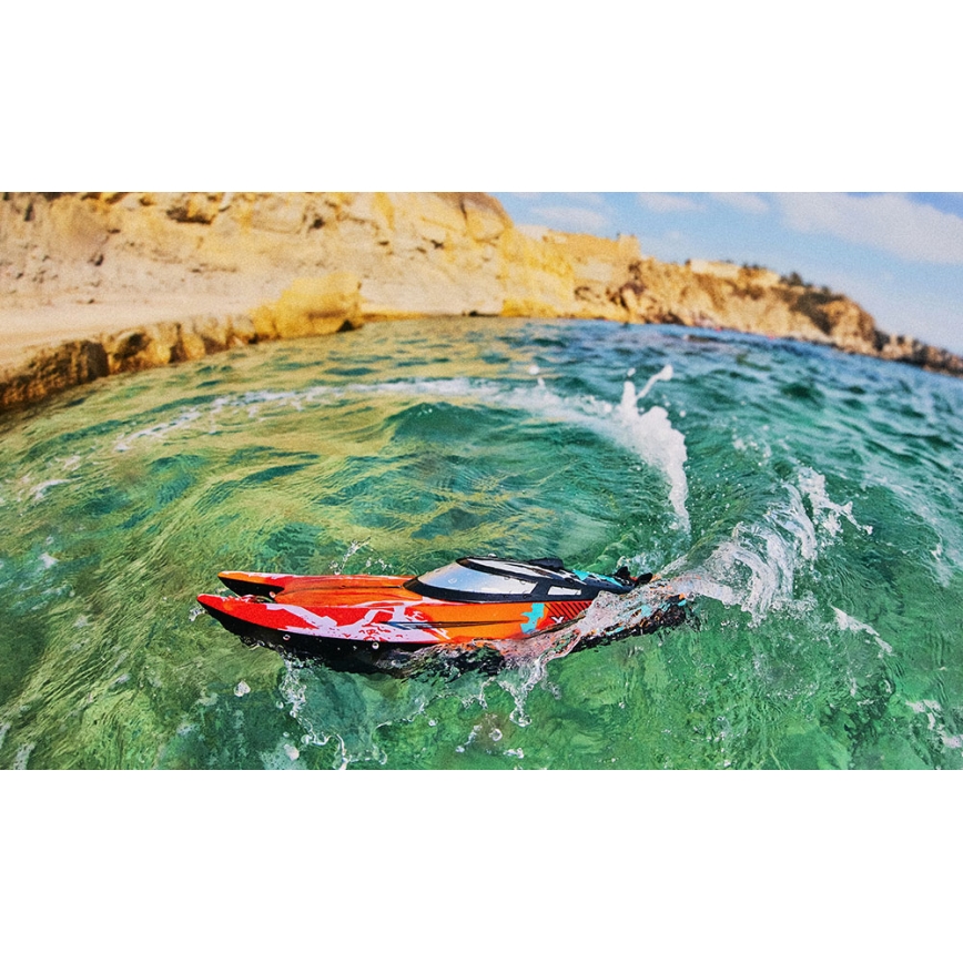 Overmax - Barco RC teledirigido X-TIDE 2400 mAh negro/naranja
