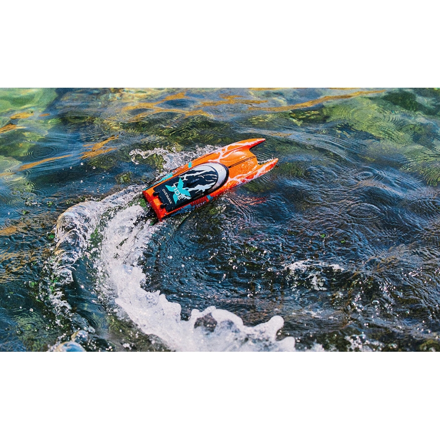 Overmax - Barco RC teledirigido X-TIDE 2400 mAh negro/naranja