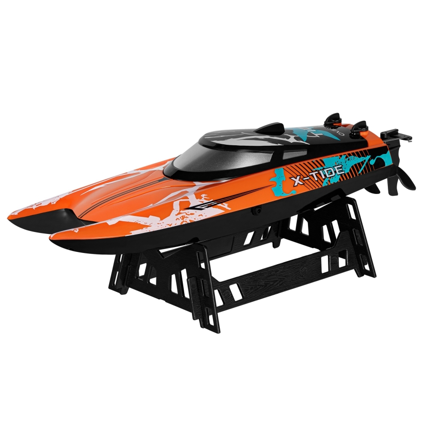Overmax - Barco RC teledirigido X-TIDE 2400 mAh negro/naranja