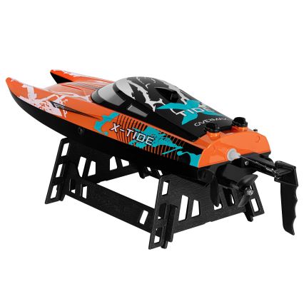 Overmax - Barco RC teledirigido X-TIDE 2400 mAh negro/naranja
