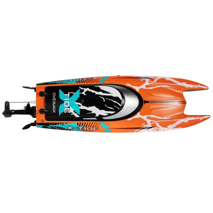 Overmax - Barco RC teledirigido X-TIDE 2400 mAh negro/naranja