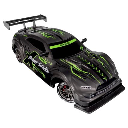Overmax - coche de drift RC con mando a distancia 2 en 1 X-OVERSLIDE 1000 mAh negro/verde/azul/rojo