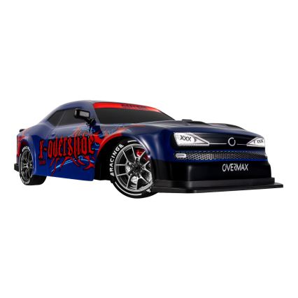 Overmax - coche de drift RC con mando a distancia 2 en 1 X-OVERSLIDE 1000 mAh negro/verde/azul/rojo
