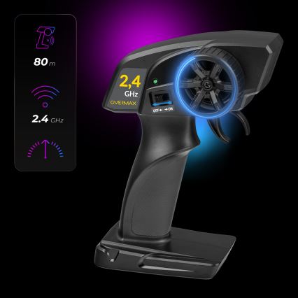 Overmax - Coche RC de drift con mando a distancia X-DRIFT 1000 mAh amarillo/púrpura