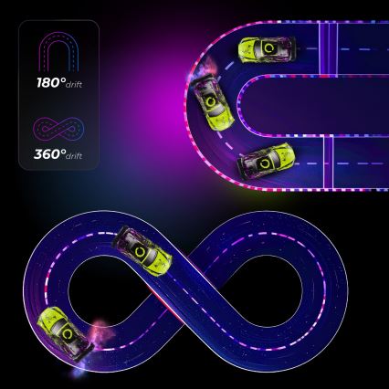Overmax - Coche RC de drift con mando a distancia X-DRIFT 1000 mAh amarillo/púrpura