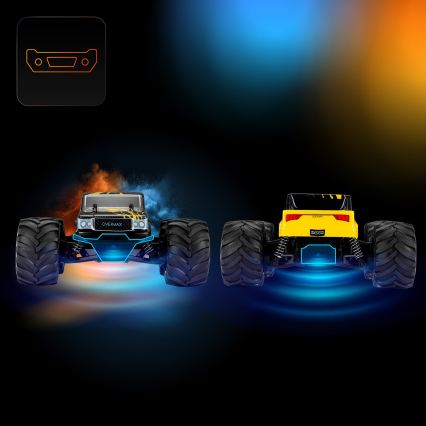 Overmax - Coche RC teledirigido X-JOLT 1000 mAh negro/amarillo