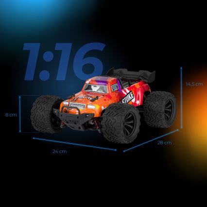 Overmax - Coche RC X-STRIKE con mando a distancia 3000 mAh negro/naranja