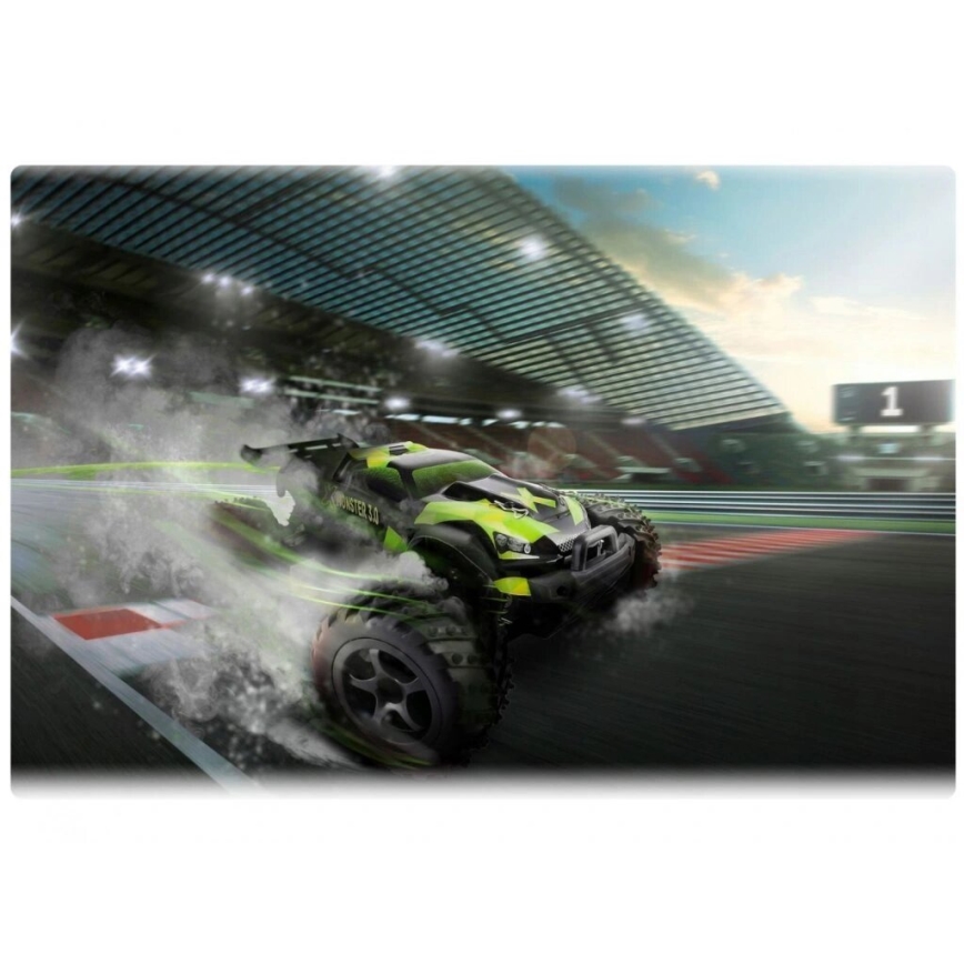 Overmax - Coche teledirigido X-MONSTER 3.0 1700 mAh Negro/Verde