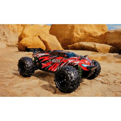 Overmax - coche RC con mando a distancia X-MONSTER 3.5 1700 mAh negro/rojo/verde