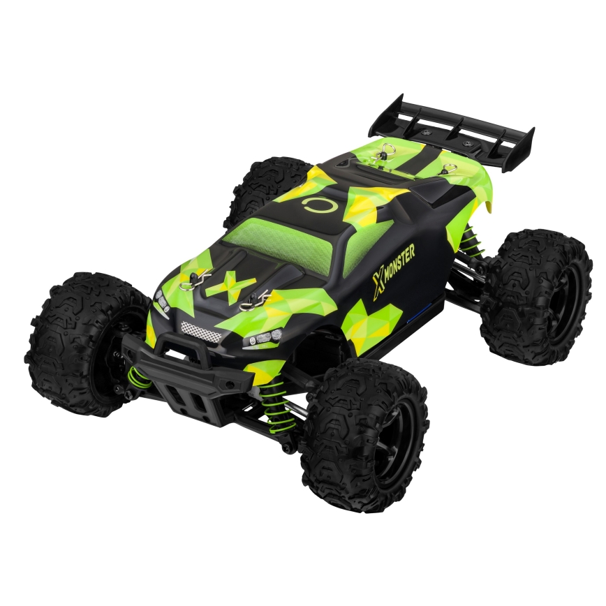 Overmax - coche RC con mando a distancia X-MONSTER 3.5 1700 mAh negro/rojo/verde