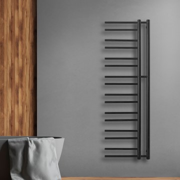 P.M.H. T2B-L - Radiador toallero THEIA 352W 154 cm izquierdo/negro