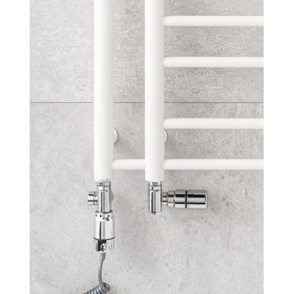 P.M.H. T2W - Radiador toallero en forma de escalera para baño THEIA 352 W 154 cm derecha/blanco