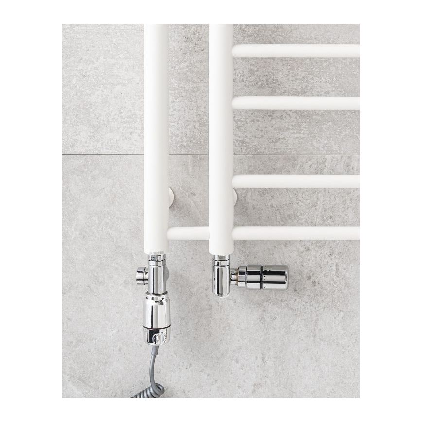 P.M.H. T2W - Radiador toallero en forma de escalera para baño THEIA 352 W 154 cm derecha/blanco
