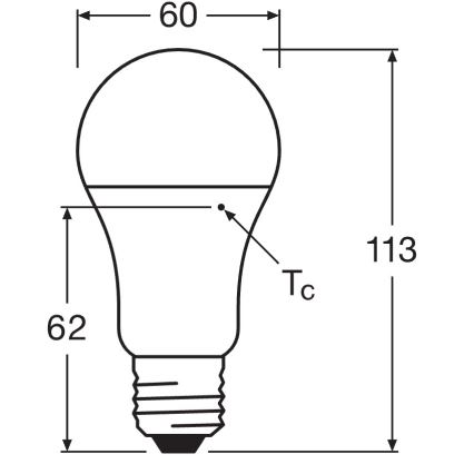 Pack de 10 bombillas LED CLASSIC A75 E27/10W/230V 2700K - Osram
