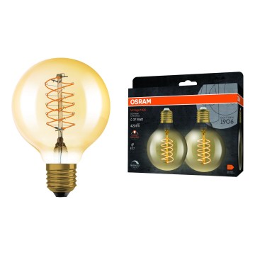 Pack de 2 bombillas LED regulables Filamento Vintage E27/4,8W/230V 2200K - Osram