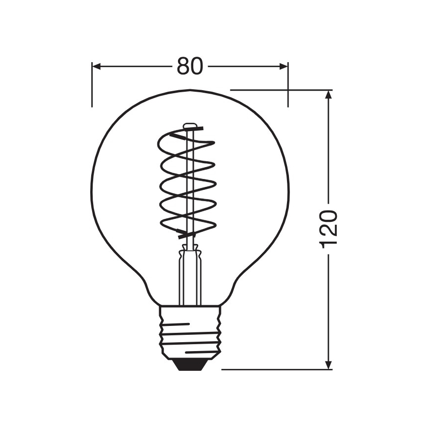 Pack de 2 bombillas LED regulables Filamento Vintage E27/4,8W/230V 2200K - Osram