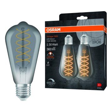 Pack de 2 bombillas LED regulables Filamento vintage E27/7,8W/230V 1800K - Osram