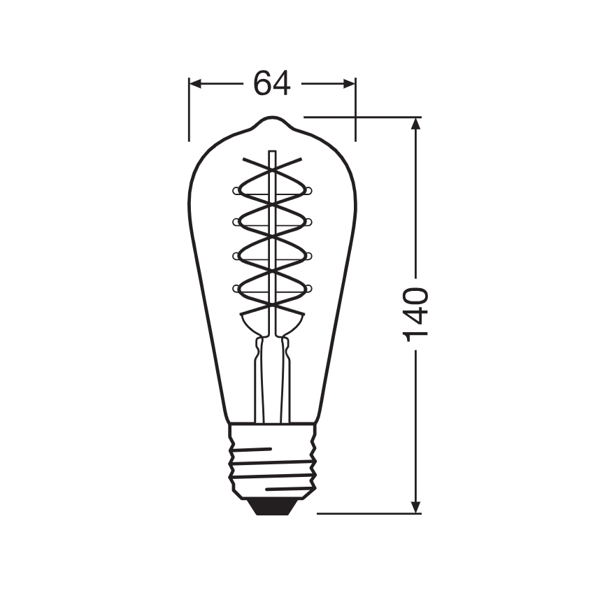 Pack de 2 bombillas LED regulables Filamento vintage E27/7,8W/230V 1800K - Osram