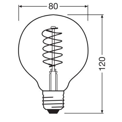 Pack de 2 bombillas LED regulables Filamento vintage E27/7,8W/230V 1800K - Osram