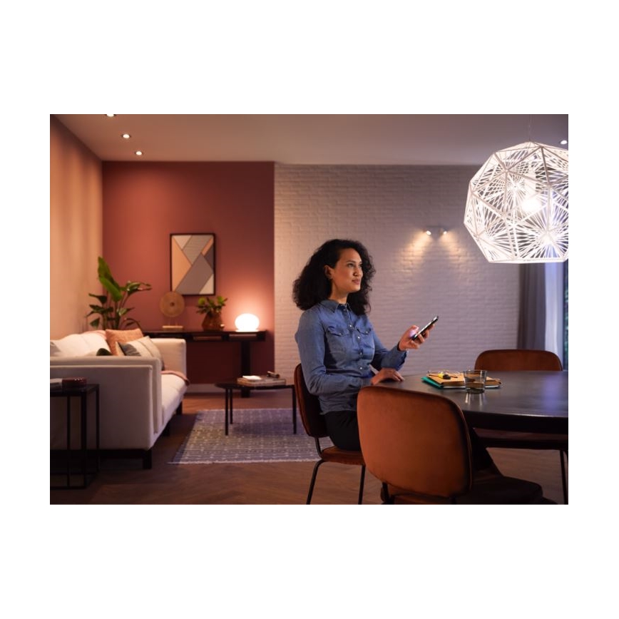 Pack de 2 bombillas LED regulables Philips Hue WHITE AMBIANCE E27/6W/230V 1000-20000K